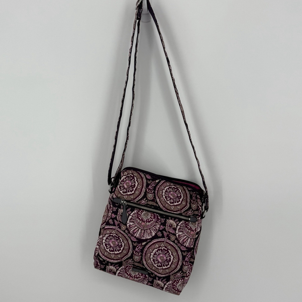 Vera Bradley Midtown Hipster Lei Pink Flowers Insulated Crossbody Bag